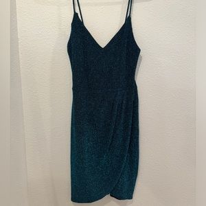 Lulu’s bodycon teal mini dress